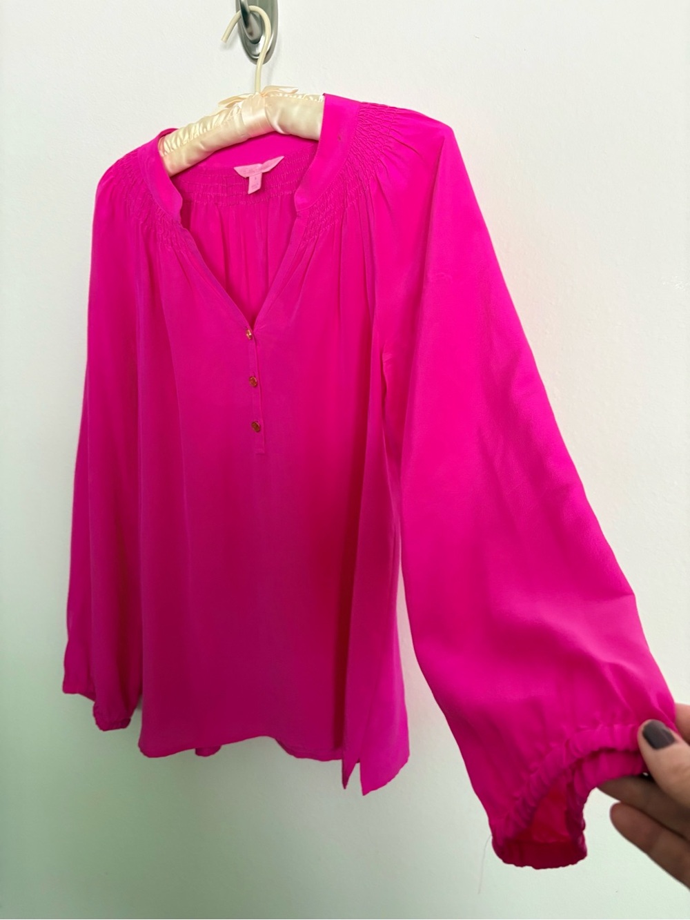 Lilly Pulitzer Elsa Silk Top - Passion Fruit Pink, Small